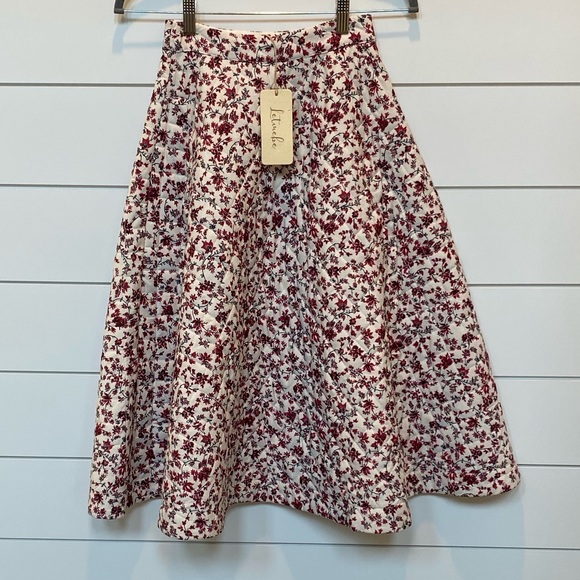 NWT Anthropologie Let It Be Me Quilted Midi Skirt - Picture 3 of 9